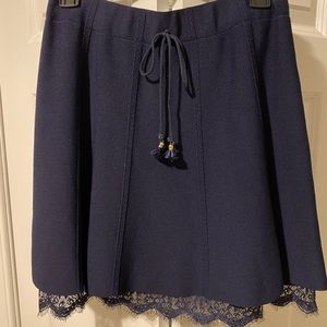 Navy skirt with Tulle Lace Liner